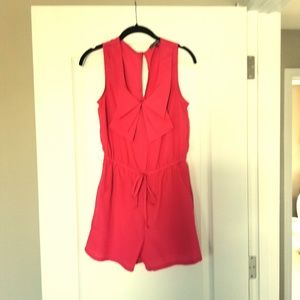 Bow collar Romper